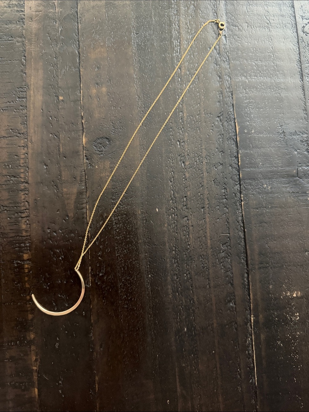 James Michelle Delicate Gold Crescent Necklace - Timeless Minimalist Pendant